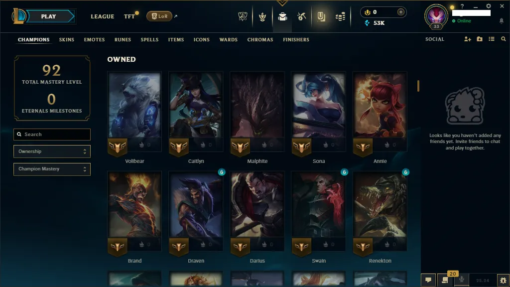 🌎EUW🏆 Solo 🔰 Silver 3 🏆 Flex 🔰 Emerald 4❄️+53K  🔥4 Skins 🔰ProJect:Renkton🏆30 Champions ✅️Unverified Email🚀instant delivery